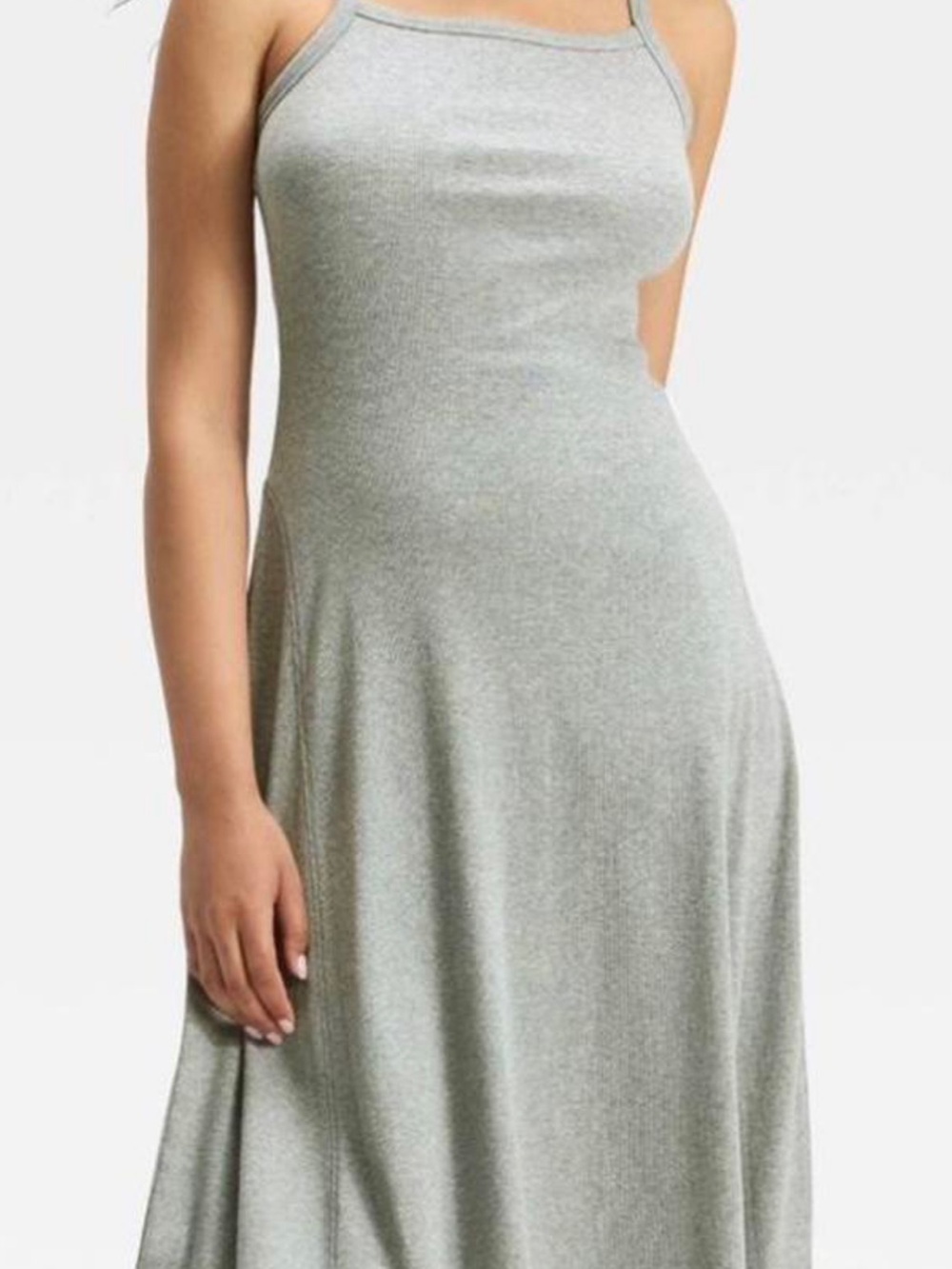 Universal Thread Heather Gray Spaghetti-Strap Maxi Dress